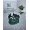 Bracelet Appel-Watch avec incrustation de cristaux Émeraude (Vert)