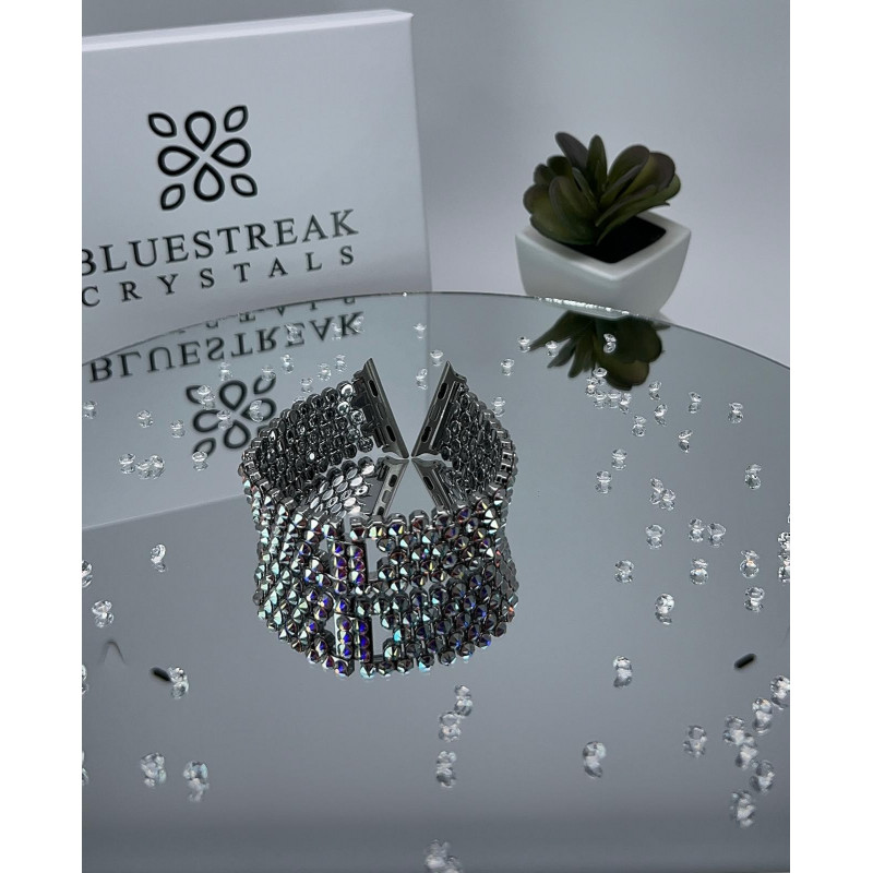 Bracelet Appel-Watch avec incrustation de cristaux précieux Crystal AB