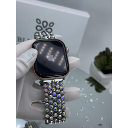 Bracelet Appel-Watch avec incrustation de cristaux précieux Crystal AB
